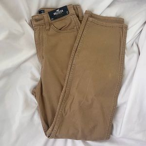hollister tan mom jeans
